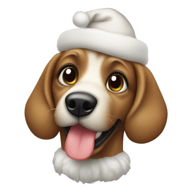 cute christmas dog sticker