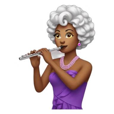 drag queen playing flute sticker