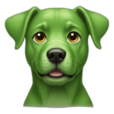 Green-dog sticker