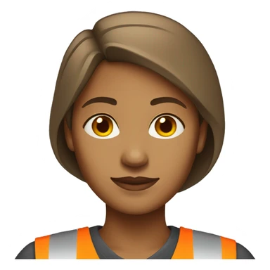 Light-brown-skin-construction-vest-Woman-Civil-Engineer sticker