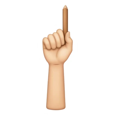 Hand holding Woodstick pointing sticker