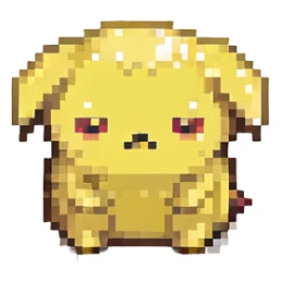 Pompompurin simple and cute pixel art sticker