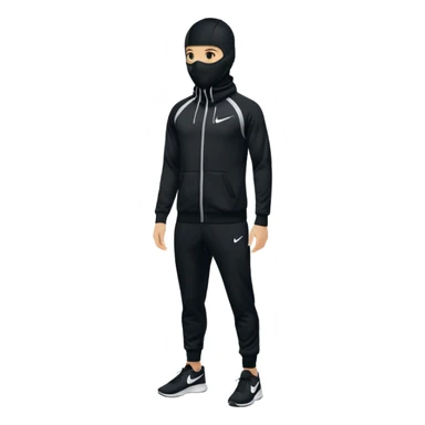 nike tech tracksuit clothing and baclava, ()no person sticker