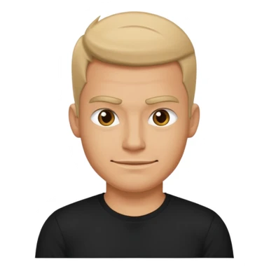 An arrogant guy in a black t-shirt  sticker