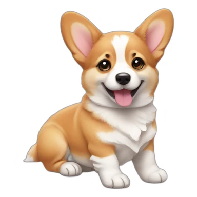 Baby corgi sticker
