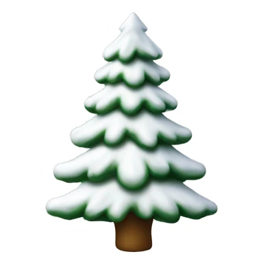 White Christmas tree sticker