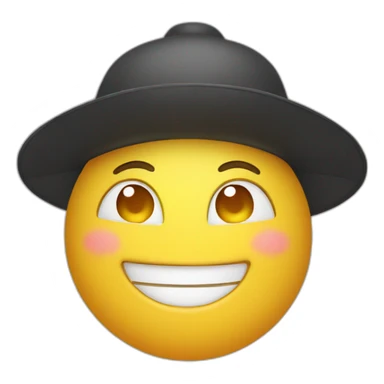 Chinese smiling with chinese hat sticker