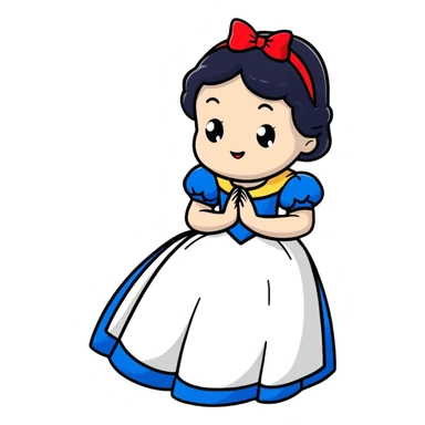Snow White princess sticker