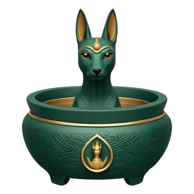 Shallow Anubis bonsai pot  sticker