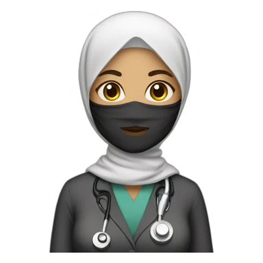 Hijab wearing doctor sticker