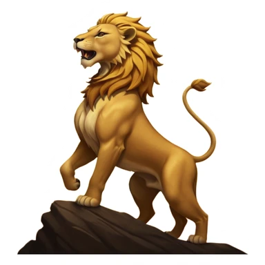 a lioness's silhouette roaring sticker