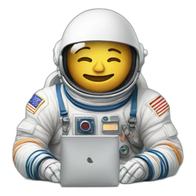 Astronaut on a computer sticker