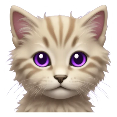 Purple kitten  sticker