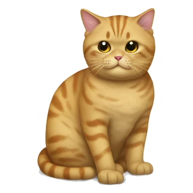 British cat writes in a copybook  sticker