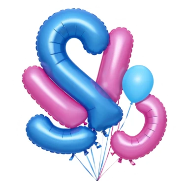 Gianna spelled with balloons sticker