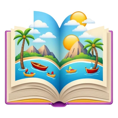 a story picture folding book sticker