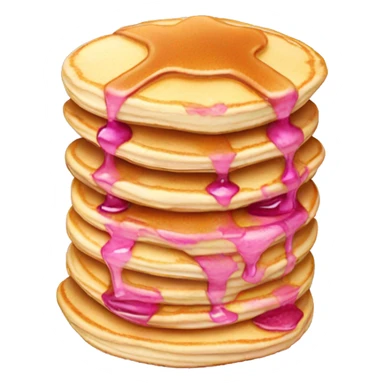 pancakes light pink berry sticker