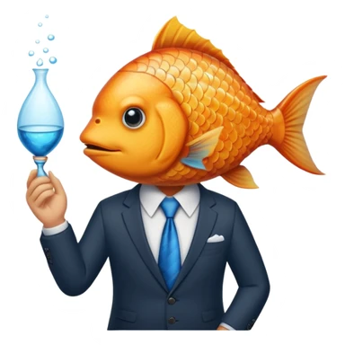 Fish in a suit sticker