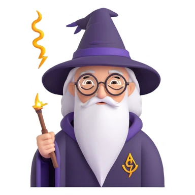 Harry Potter wizard with round glasses and lightning scar sticker