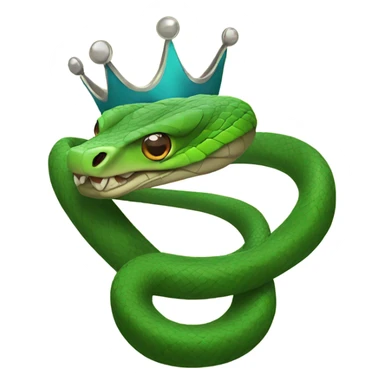 Snake with crown sticker