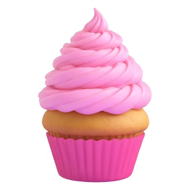 A cupcake with pink icing sticker