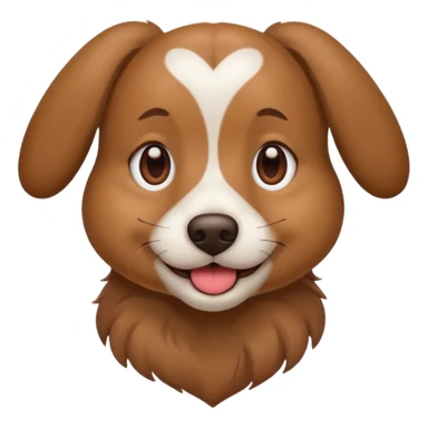dog with Heart-Eyes Emoji sticker