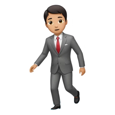 asian man with heart eyes slip and fall on sidewalk  sticker