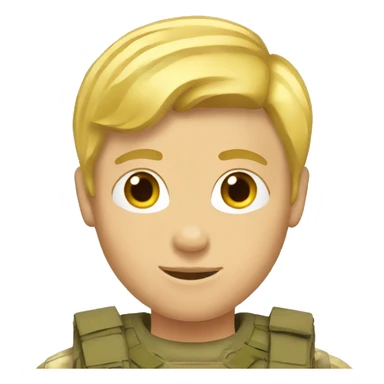 soldier blond hair  sticker