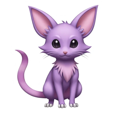 Rattata-Skitty-Espeon-Purrloin-Fakemon-hybrid-creature (full body) sticker