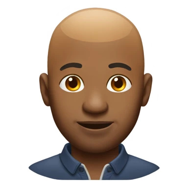 Bald black guy with chicken sticker