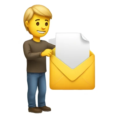 person sending email sticker