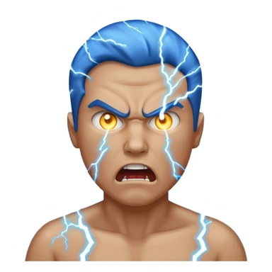 angry electrocuted sticker