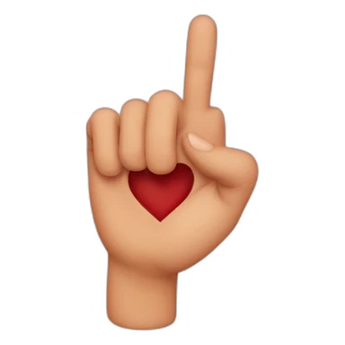 finger-heart sticker