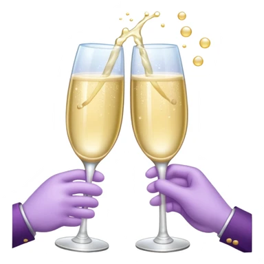 Champagne toast lilac style sticker