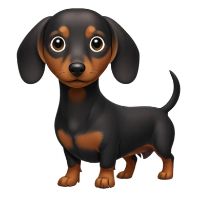 dachsund black sticker
