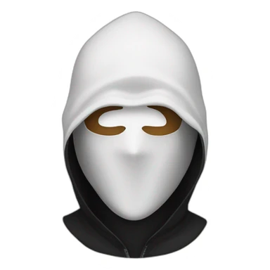 Guy White mask with black hood sticker