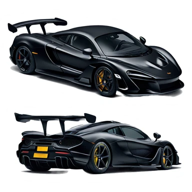 Matte black McLaren senna sticker