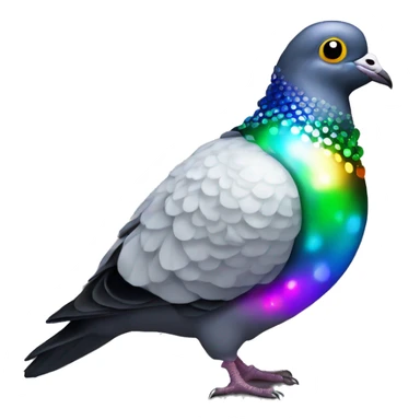 Disco ball pigeon sticker
