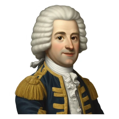 Philip, Duke of Parma 18th century man with white wig 45 years  sticker