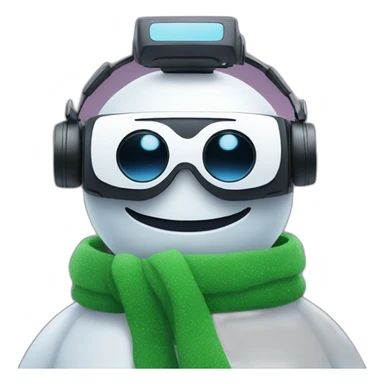 snowman wearing vr headset sticker