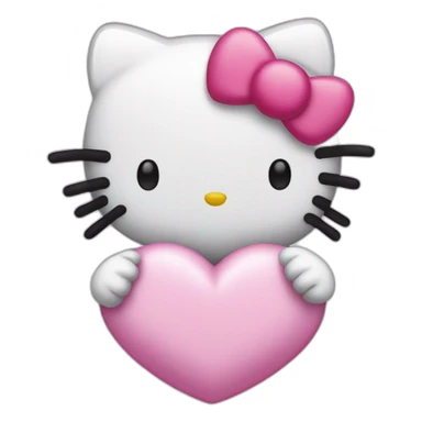 hello kitty cute heart sticker