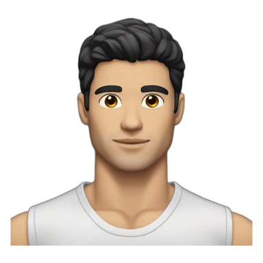 Chad white guy with black hair and strong jawline sticker