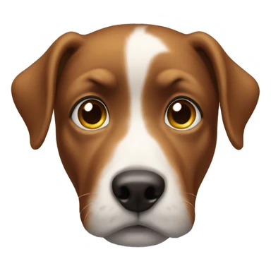 The dog held his forehead sticker