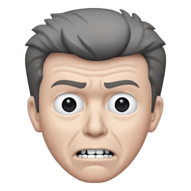 Really Wide Rick Astley with a kinda worried face but his upper teeth are sticking out and he is gray and you could barely see parts of him and the background is pitch black sticker