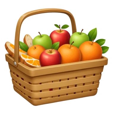 
shopping basket with groceries sticker