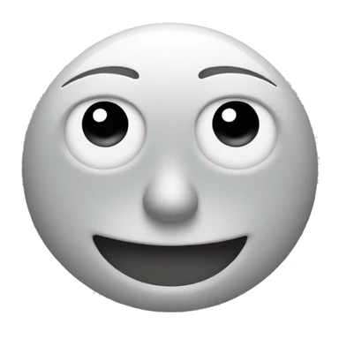 create an emoji of U shape with smile and eye on the top sticker