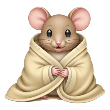 Mouse in blanket  sticker