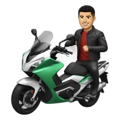 Ronaldo en moto sticker