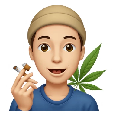 Emojis défoncé à la weed  sticker