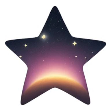 one half of a star sticker